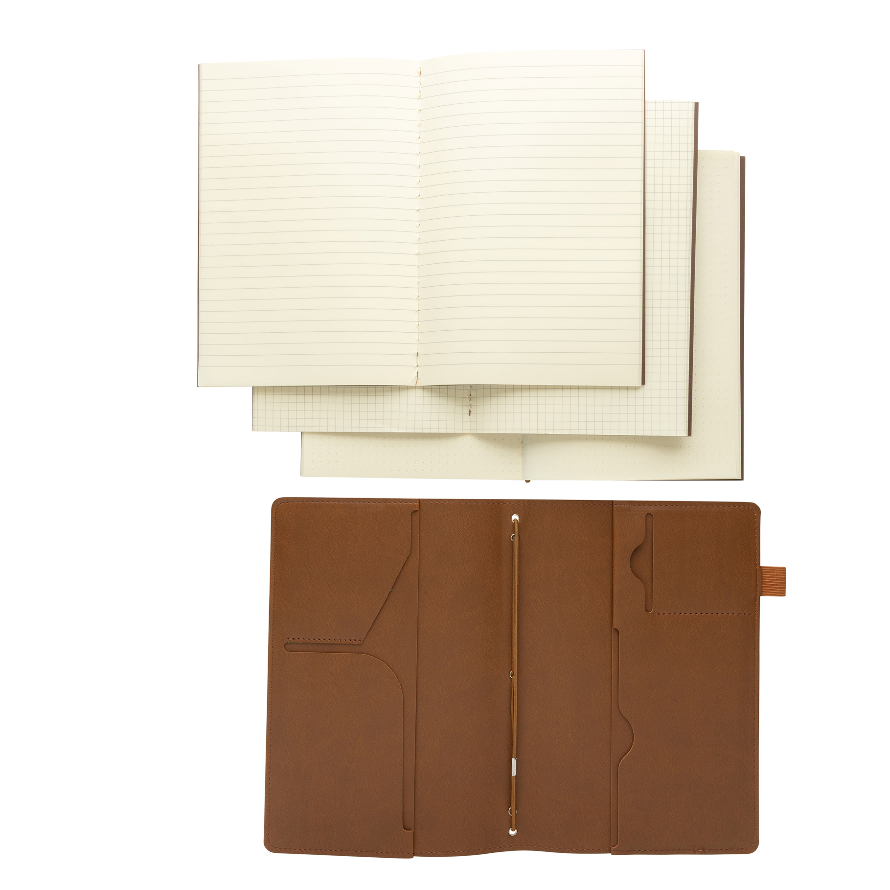 CARNET DE NOTES 3 EN 1 RECHARGEABLE EN PU DAILY NOTES BINDER – Image 4