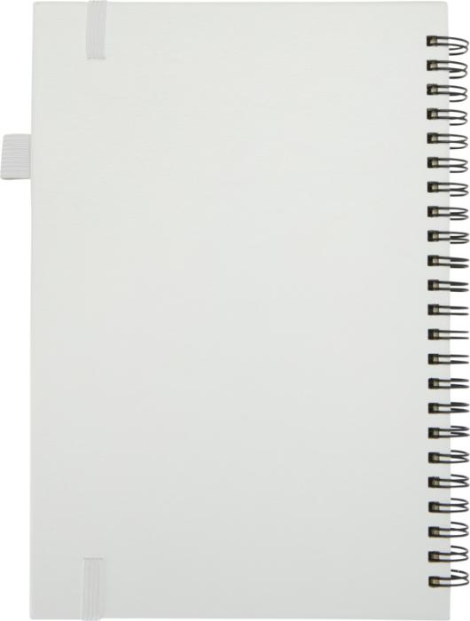 CAHIER A SPIRALES A5 AVEC COUVERTURE RIGIDE EN PLASTIQUE RECYCLE – Image 3