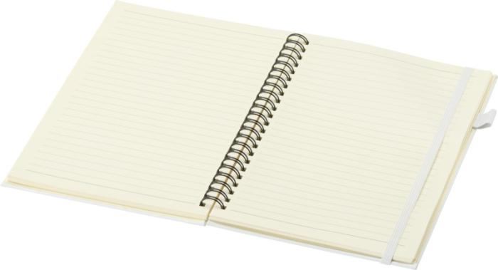 CAHIER A SPIRALES A5 AVEC COUVERTURE RIGIDE EN PLASTIQUE RECYCLE – Image 5