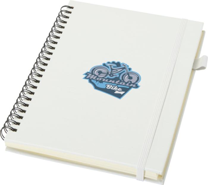CAHIER A SPIRALES A5 AVEC COUVERTURE RIGIDE EN PLASTIQUE RECYCLE – Image 8