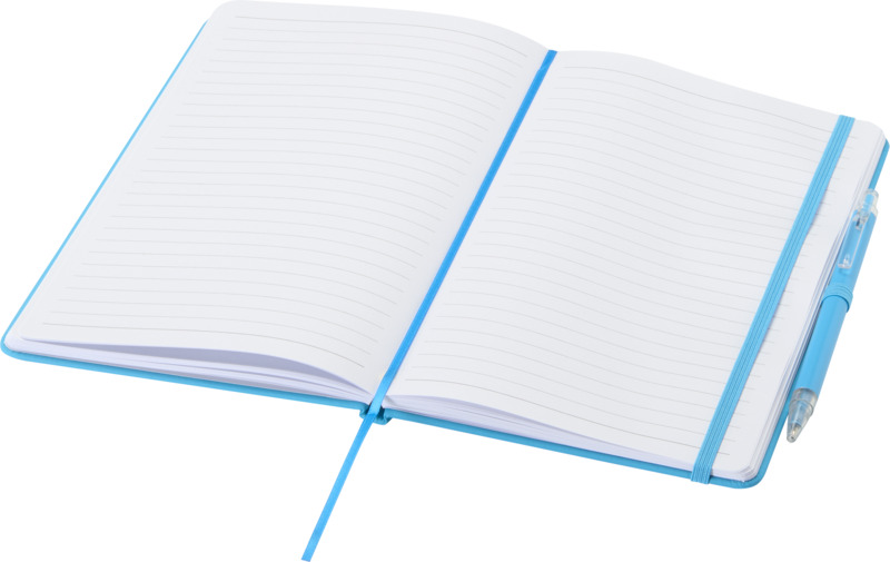 ENSEMBLE CAHIER EN PAPIER RECYCLE SPECTRUM A5 ET UN STYLO A BILLE EN ALUMINIUM RECYCLE – Image 8