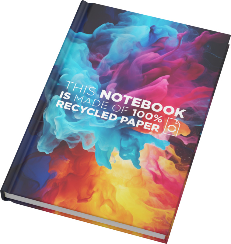 CARNET NOVELLA BRONTE A5 100 FEUILLES AVEC COUVERTURE RIGIDE EN PAPIER RECYCLE
