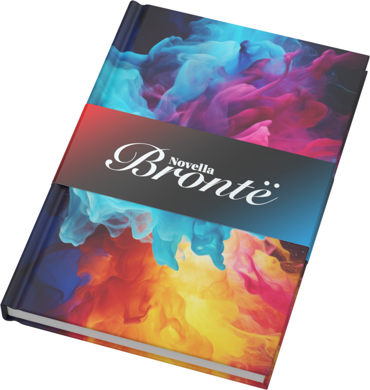 CARNET NOVELLA BRONTE A5 100 FEUILLES AVEC COUVERTURE RIGIDE EN PAPIER RECYCLE – Image 2