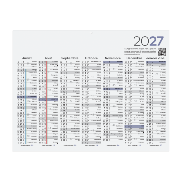 PETIT CALENDRIER BANCAIRE REMBORDE 7 MOIS PAR FACE – Image 5