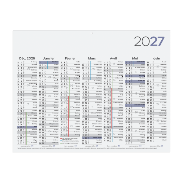 PETIT CALENDRIER BANCAIRE REMBORDE 7 MOIS PAR FACE – Image 4