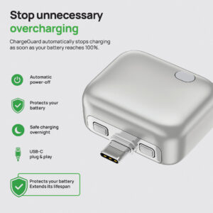 ADAPTATEUR USB-C A DECONNEXION AUTOMATIQUE CHARGEGUARD RCS