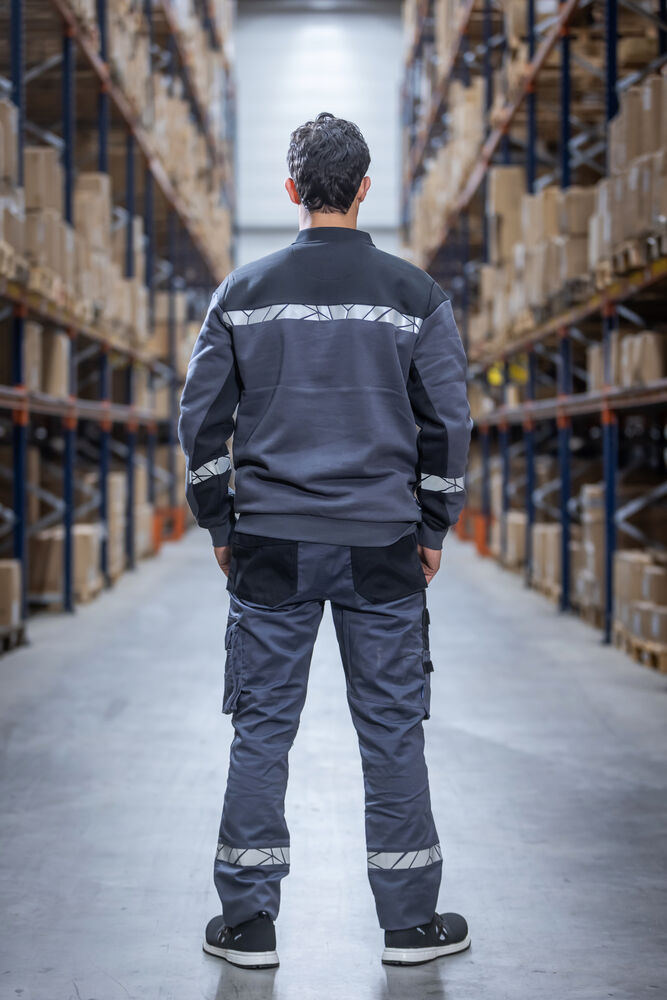 SWEAT 1/2 ZIP 280GR AVEC BANDES REFLECHISSANTES – Image 2