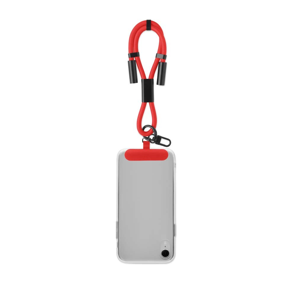 CABLE DE CHARGE ET TRANSFERT DE DONNEES TYPE C VERS TYPE AJUSTABLE 60W AVEC SUPPORT DE TELEPHONE A SANGLE COURTE – Image 6