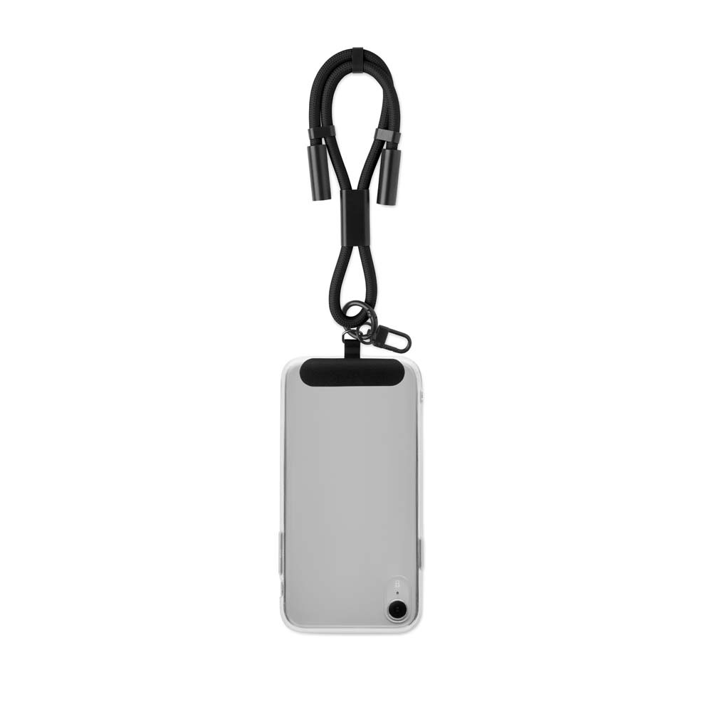 CABLE DE CHARGE ET TRANSFERT DE DONNEES TYPE C VERS TYPE AJUSTABLE 60W AVEC SUPPORT DE TELEPHONE A SANGLE COURTE – Image 10